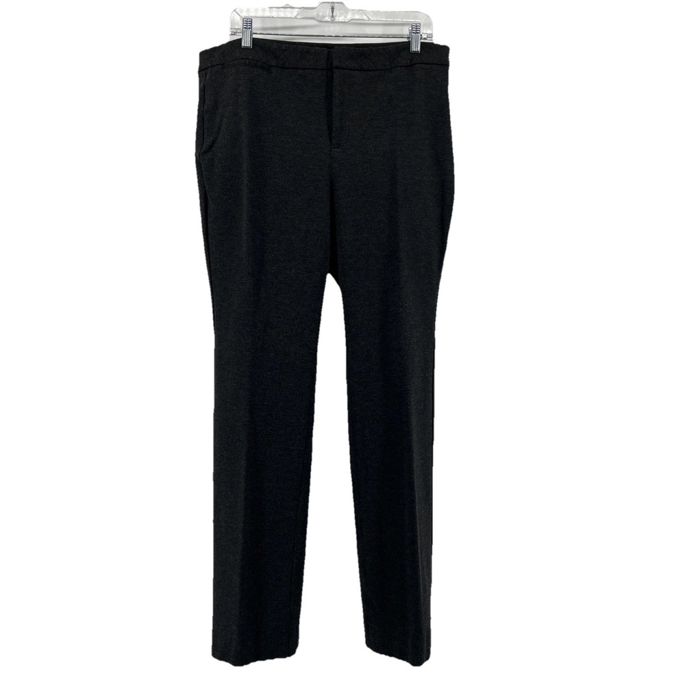 NYDJ Knit Pants Women's 16 Dark Gray Stretch High Rise Mom Slim Fit Lift Tuck